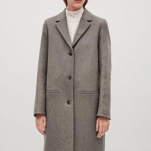 COS Warm Gray Wool Winter Coat
